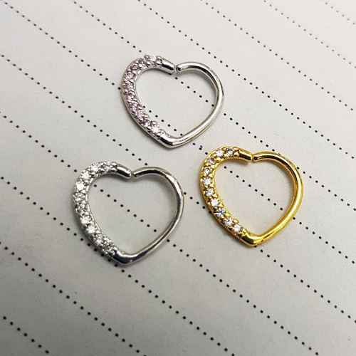 Imagen 3 de 3 de Hermoso Piercing Corazón Strass Piercing Argentina ®