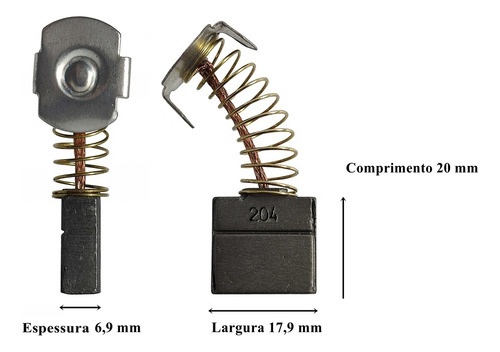 Escova De Carvão Martelo Hm1800/hm1801/hm1810 Cb-204 Makita