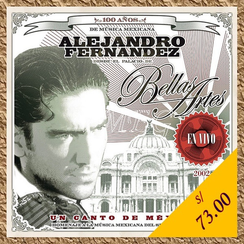 Vmeg Cd Alejandro Fernández Desde El Palacio De Bellas Artes