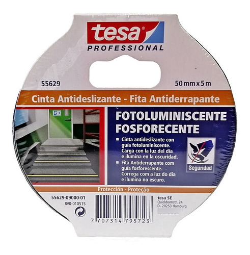 Cinta Antideslizante Fotoluminiscente Tesa De 2 X5mts