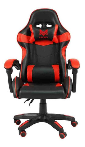 Sillón Silla Gamer Microbell Pvc Ergonomica Oficina Y24102 Color Rojo Material del tapizado Cuero sintético