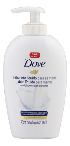 Sabonete Líquido Nutrição Profunda para as Mãos Dove Frasco 250ml