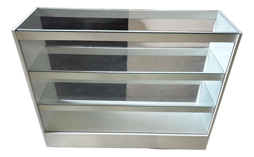 Mostrador Vitrina Exhibidor 120cm Comercial Muebles Moreno Blanco