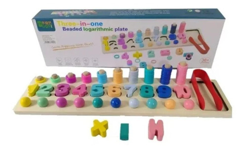 Juego Educativo Juguete Tabla Didáctica De Madera Encastre 