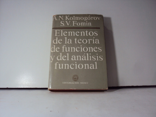  Teoria De Funciones Y Del Analisis Funcional Kolmogorov
