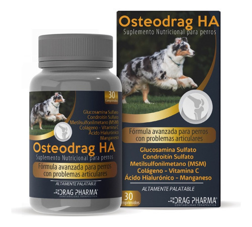Osteodrag Ha 30 Para Perros 30 Comprimidos. Np