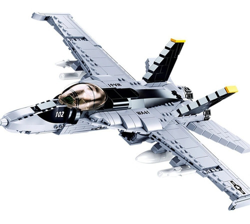 F-18 Hornet Top Gun 2 De Boques De Construcción 682 Piezas