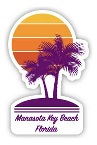 Manasota Key Beach Florida Recuerdo Vinilo Adhesivo Diseño D