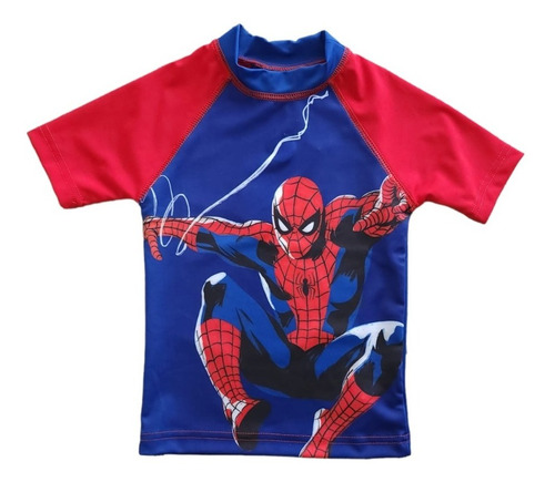 Remera Niño Proteccion Solar Uv Spiderman Original