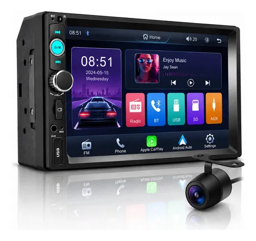 Kit Central Multimidia Dvd 2 Din Universal Mp5 Camera De Re