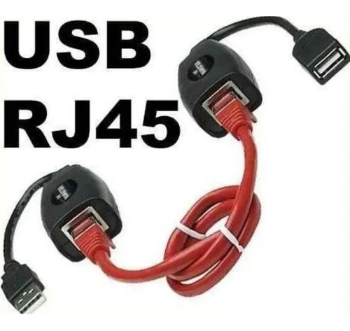 Cabo Extensor Usb Am Via Cabo De Rede Ethernet Até 45 Metros