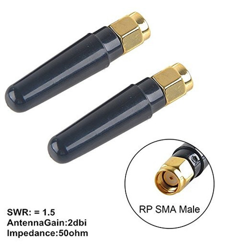 Makerfire 2pcs 2.4g 5.8g Fpv Tx Antena Rp-sma Male Dipolo Wh