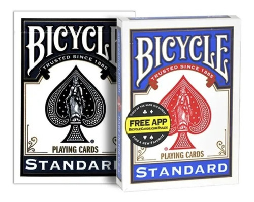 Imagem 1 de 5 de Baralho Bicycle Standard Preto + Bicycle Standard Azul