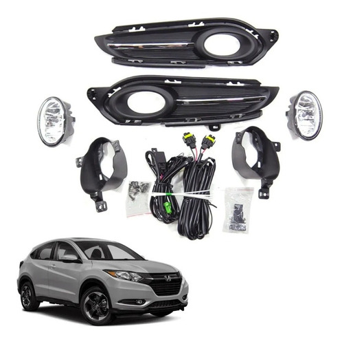 Neblineros Hd Honda Hr-v 2016-2019 Kit Completo