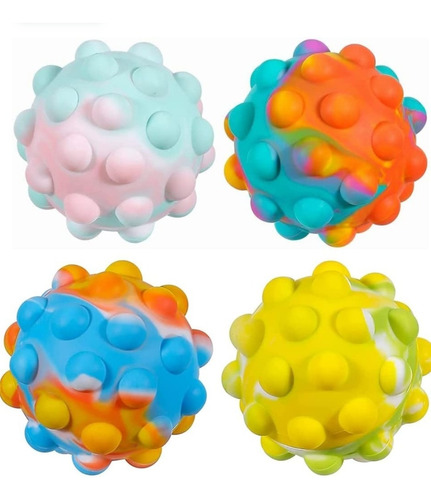 Pop It Pelota Luminosa X 12  Fidget Toys Antiestres 