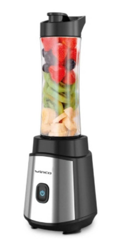 Licuadora portátil King W1905 570 mL negra con jarra de plástico 220V