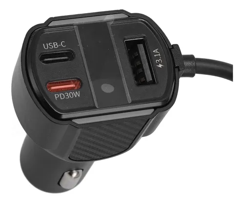 Adaptador De Coche De Carga Rápida Micro Usb Tipo C Multifun