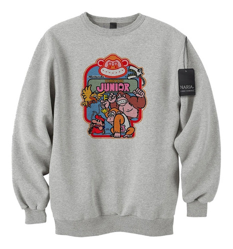 Buzo Cuello Redondo Niño Donkey Kong Dibujo Art Logo - Vjdk3