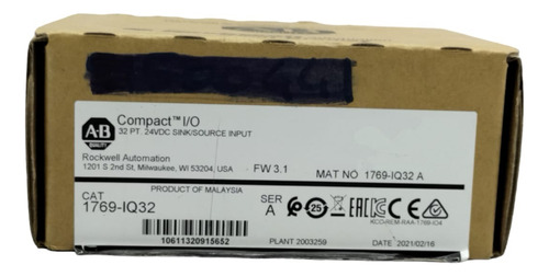 Allen Bradley 1769-iq32 Modulo De Entrada Compactlogix Plc 