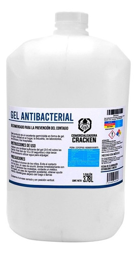 Gel Antibacterial Para Manos Desinfectante 1 Galón Fragancia Neutra