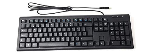 European Portuguese Language Keyboard Black Usb Wired Para W