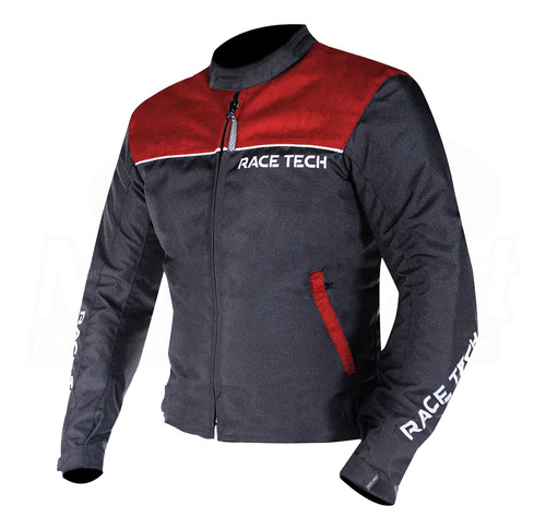 Jaqueta Masculina Impermeável Race Tech Fast Preto Vermelho