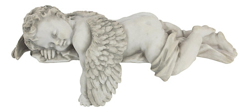 Estatua Angel Durmiendo En Borde Para Deco De Hogar 33cm