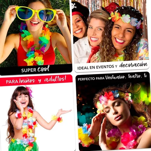 Collares hawaianos neón12 piezas – Mundo Fiesta