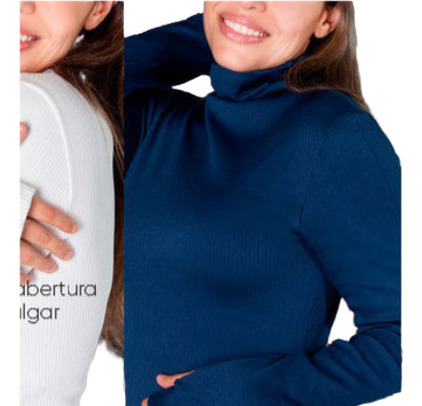 Camiseta Termica Chemisette Afelpada Suave Abertura Pulgar
