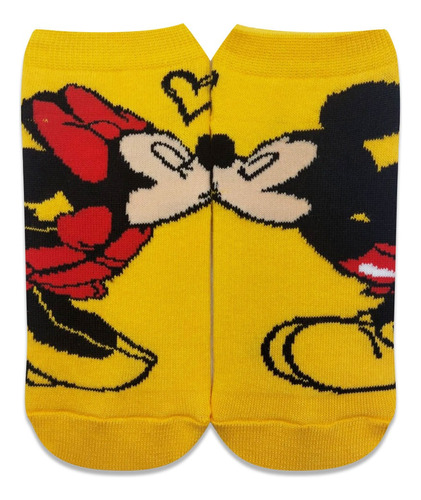 Medias Soquetes Mickey Minnie Mouse Beso