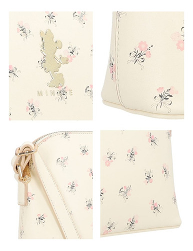 Bolsa Crossbody Mujer Mickey W Capsule Beige Hbsalmina10cw Acabado De Los Herrajes Níquel Diseño De La Tela Gráfico