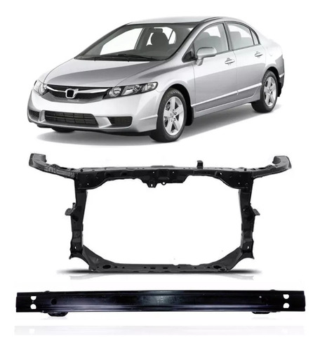 Kit Painel Frontal Com Alma Parachoque New Civic 2007 A 2011
