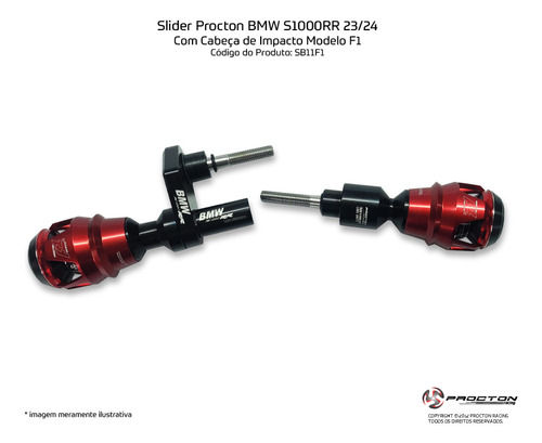 Slider Dianteiro Procton Racing Modelo F1 Bmw S1000rr 2023