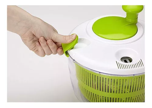 Centrifugador Secadora De Lechuga Escurridor De Verduras Color Blanco/Verde