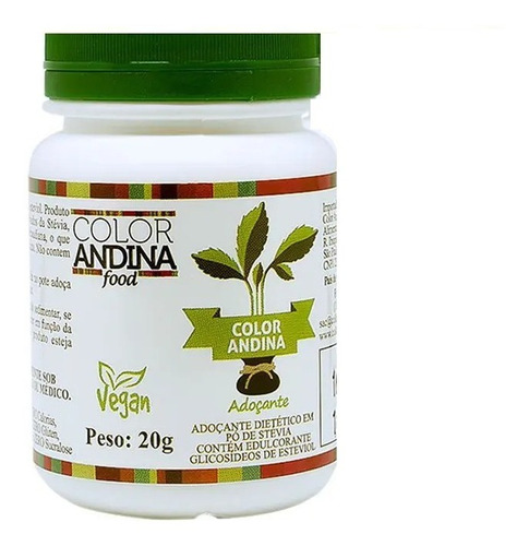 Adoçante De Stévia 100% Natural 20g Andina Food