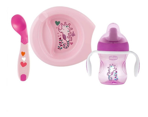 Chicco Set De Alimentación +6m Rosa