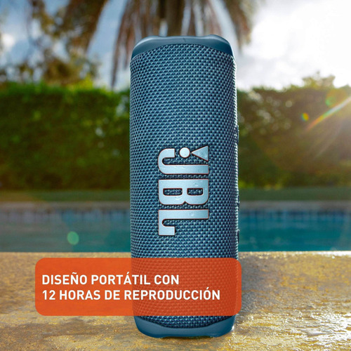Bocina Portátil Jbl Flip 6 Bluetooth Aprueba De Agua Color Azul