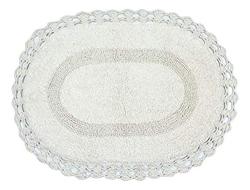 Alfombra De Baño De Ganchillo Absorbente, 43.1x60.9cm