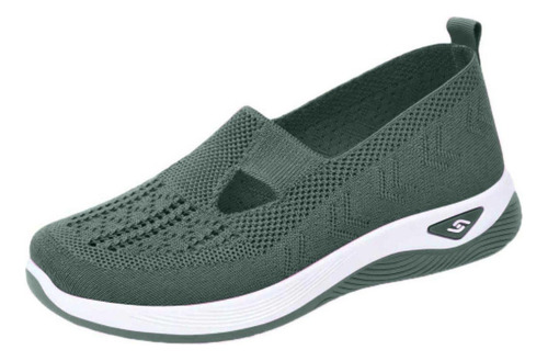 Zapatos De Malla Para Mujer, Transpirables, Informales, Con Suela Suave, Planos, Talla S