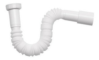 Sifón Para Fregadero Plástico Blanco Corrugado/extensible #e