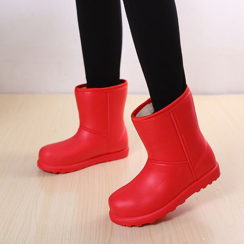 Botas De Lluvia Cálidas E Impermeables Para Mujer