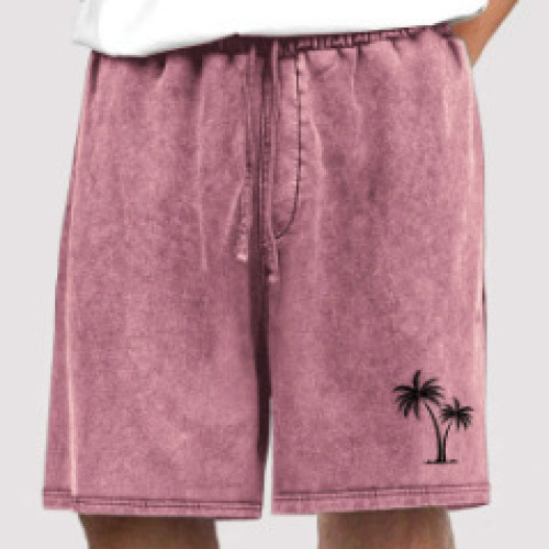 Pantalones Cortos De Algodón Para Hombre, Cintura Elástica C