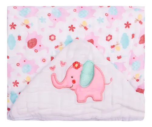 comprar Toalha Fralda Soft De Banho Bebe Com Capuz Grande Menina