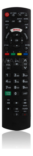 Control Remoto Compatible Con Pantalla Smarttv Panasonic Netflix Rc1008 Y N2qayb 000779 Incluye 4 Pilas Divitech® Aaa