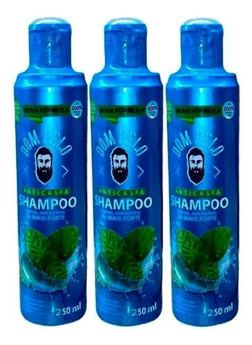 2 Shampoo Anti Caspas 3 Em 1 Barba Cabelo E Bigode Masculino