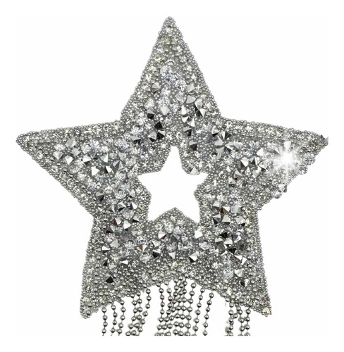 Aplique Estrela Strass Com Bolinha Termocolante