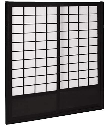 Kit De Puertas Corredizas Zen Shoji Negro 7 Ft.