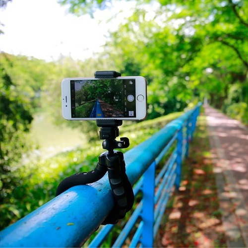 Imagen 7 de 8 de Trípode Bluetooth Con Cámara De Teléfono Móvil 360°