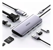 Comprar Hub Ugreen Tipo C 10 En 1 Rj45 Hdmi Vga Usb Pd Sd Tf 3.5 Mm