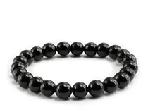 Comprar Pulseras Hombre Mujer Piedra Onix Negro Brilloso Unisex